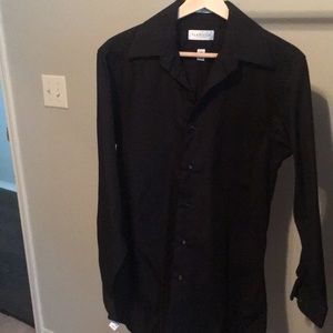 VanHeusen black button-up, 14.5, 32/33